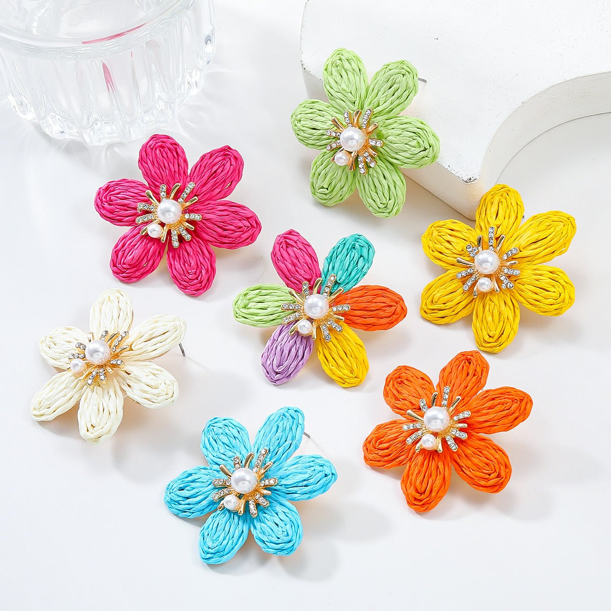 Lafite Flower Earrings and Earrings for Women's Party Flower Earrings
