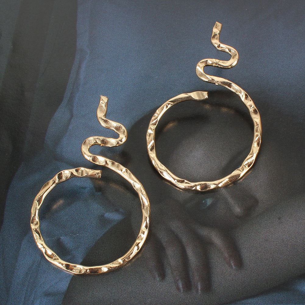 Simple Temperament Geometric Metal Earrings Retro Style Women Earrings