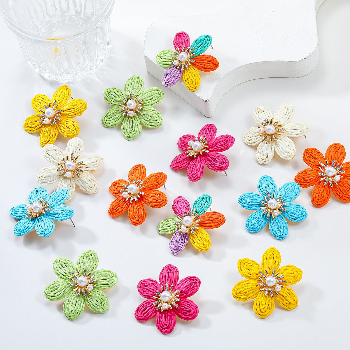 Lafite Flower Earrings and Earrings for Women's Party Flower Earrings