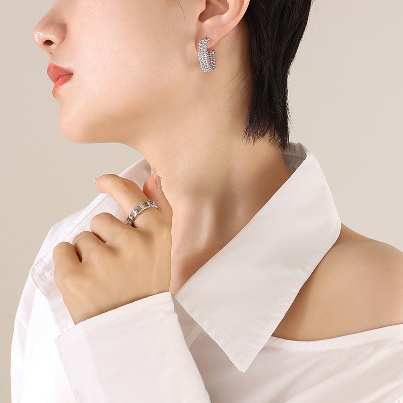 C Braided Earrings