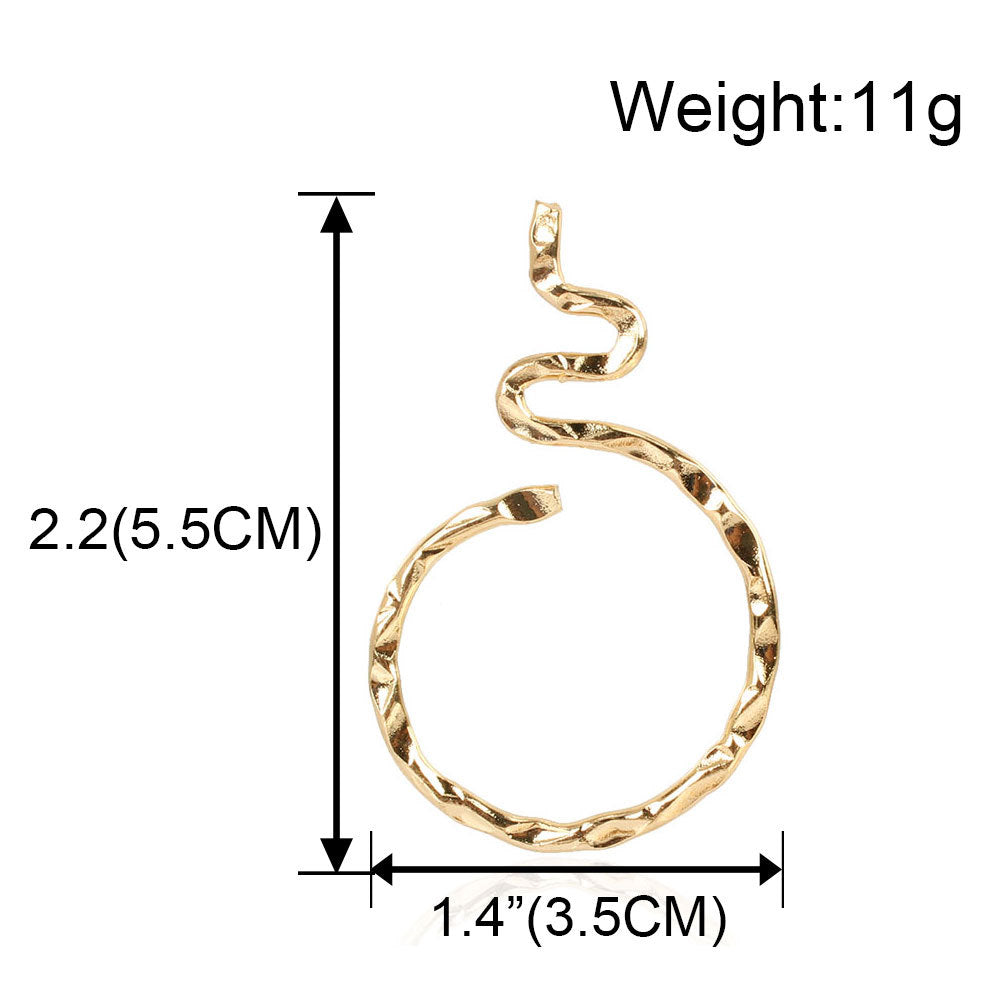 Simple Temperament Geometric Metal Earrings Retro Style Women Earrings