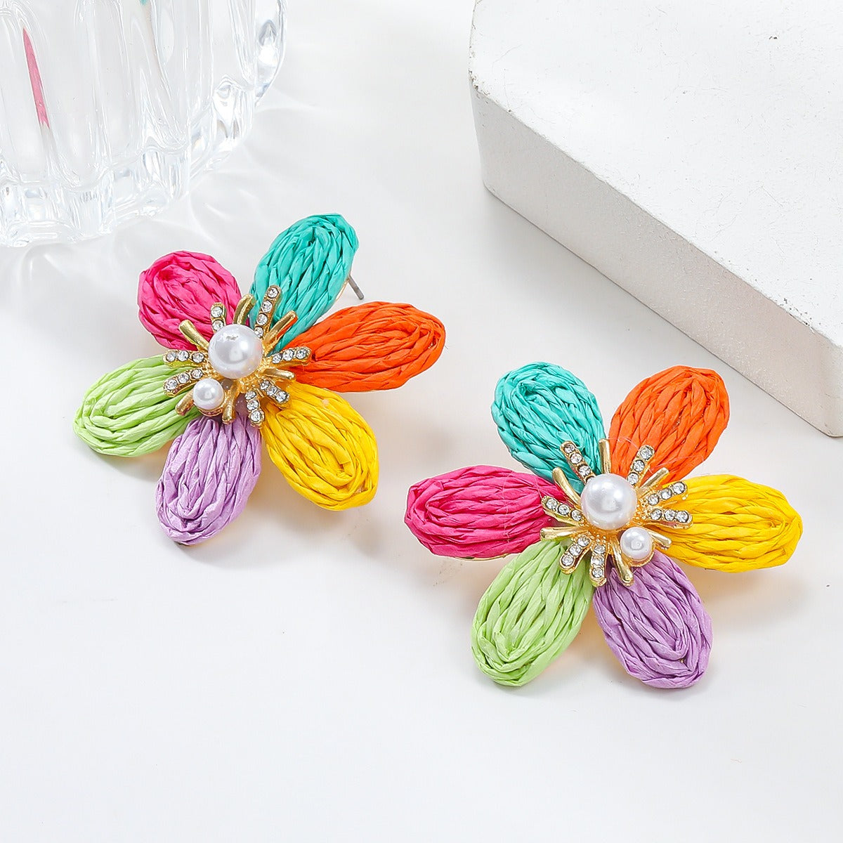 Lafite Flower Earrings and Earrings for Women's Party Flower Earrings
