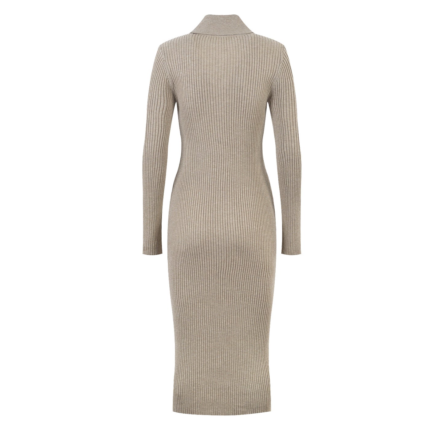 Sweater Dress Women Luxury Single Breasted Long Sleeve Knitted Dresses Autumn Winter Clothing