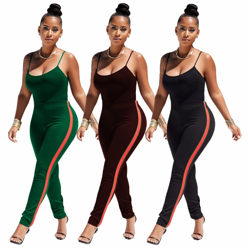 Fashion two piece set tracksuit women clothes Plus size Sexy halter top and pants