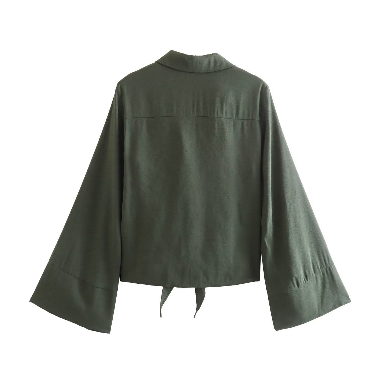2 Piece Knotted Cropped Shirt Top+Knotted Skirt Summer New Shirts Two Peice Sets