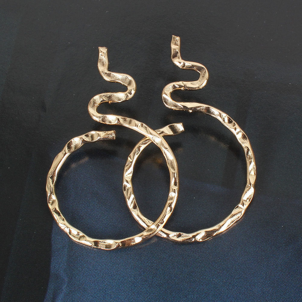 Simple Temperament Geometric Metal Earrings Retro Style Women Earrings