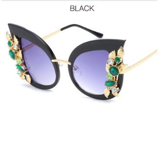 Diamond-encrusted personalized frame fashion sunglasses