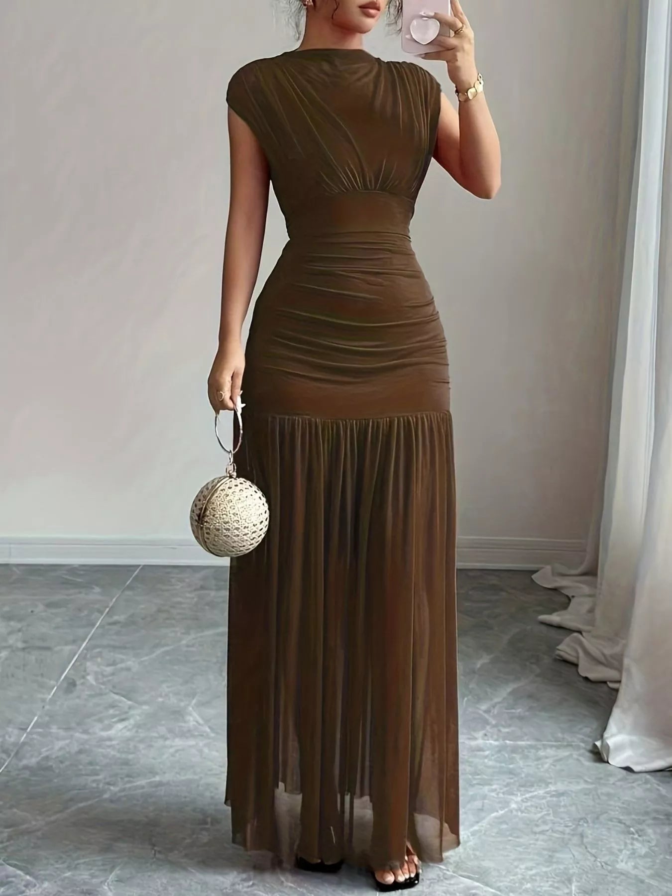 Ruched Bodycon Maxi Dress – Cole's Closet