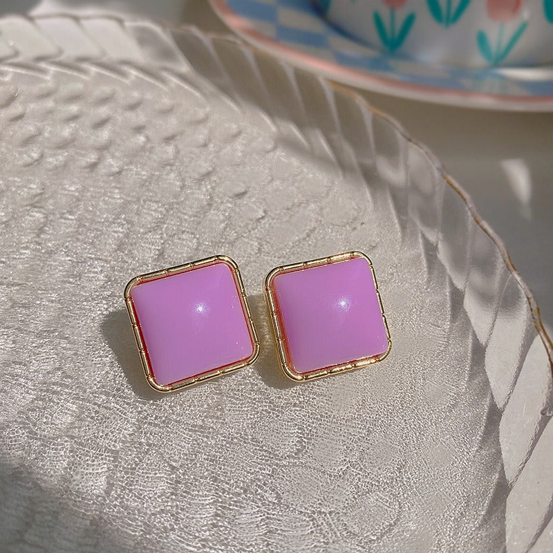 Vintage Purple Geometric Women's Earrings Set Fashion Earrings for Women