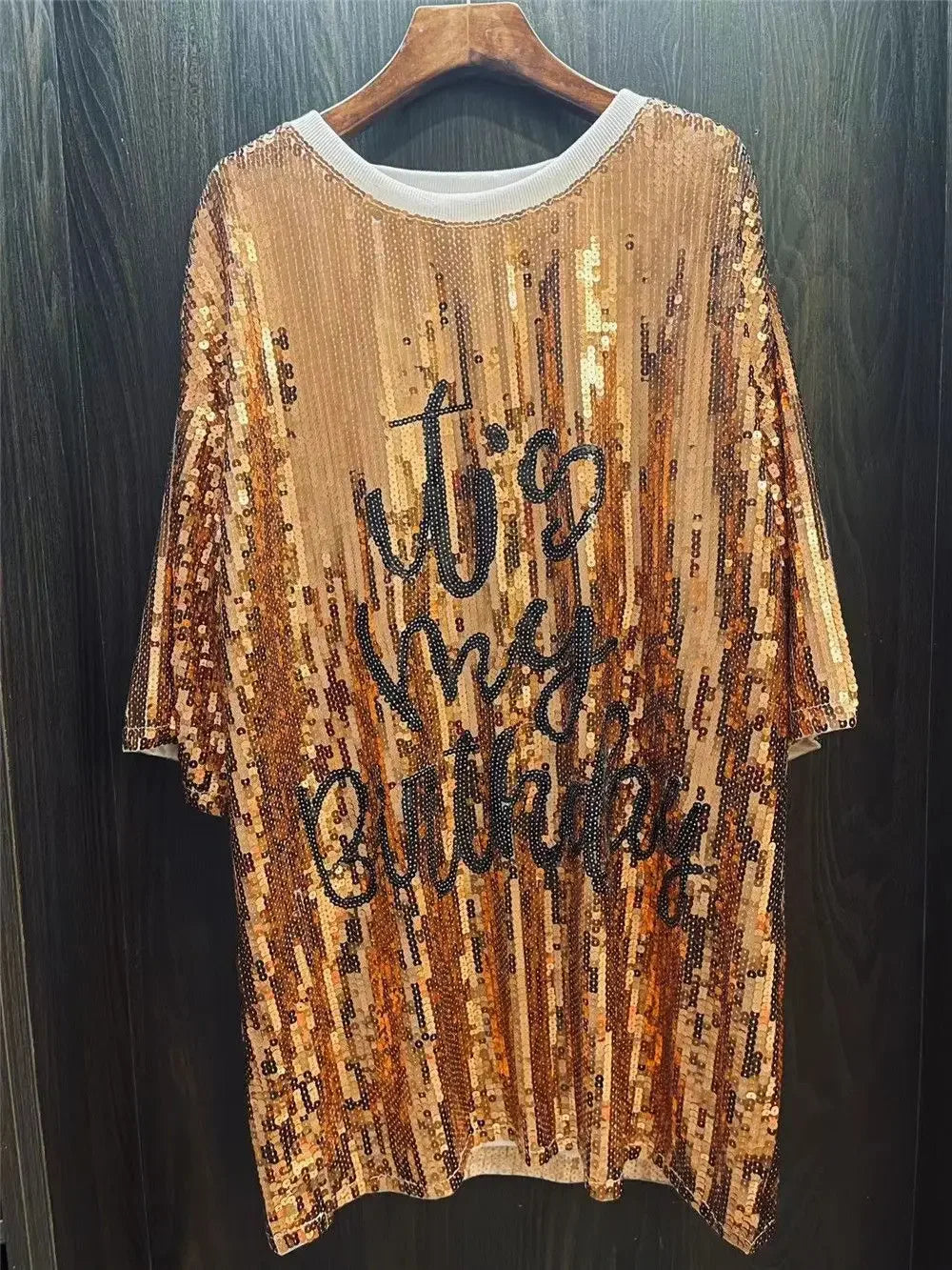 New Baseball Football Game Female Tops Sequin Women