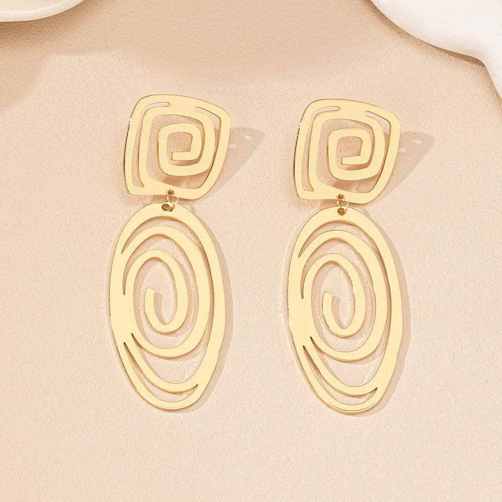 stud earrings for women Linear ring exaggerated style geometric ear accessories holiday party gift fashion jewelry