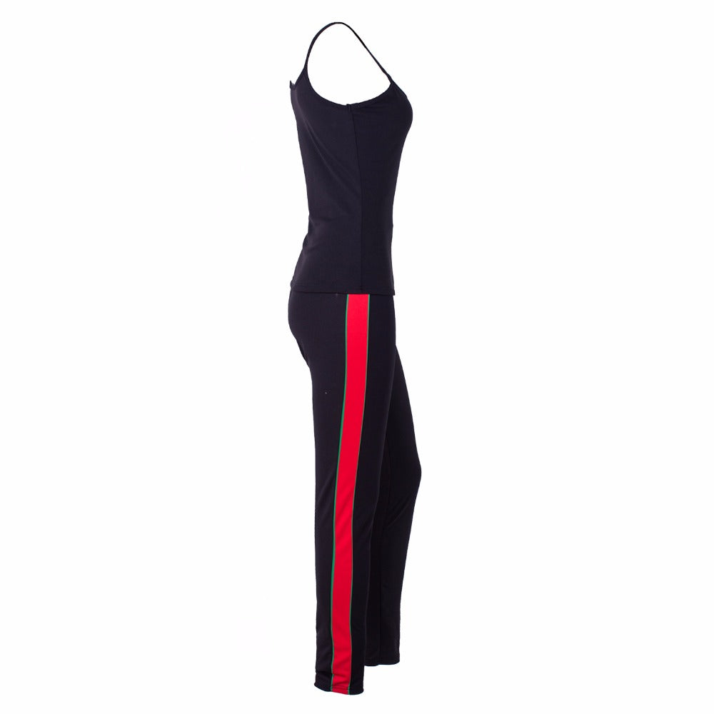 Fashion two piece set tracksuit women clothes Plus size Sexy halter top and pants