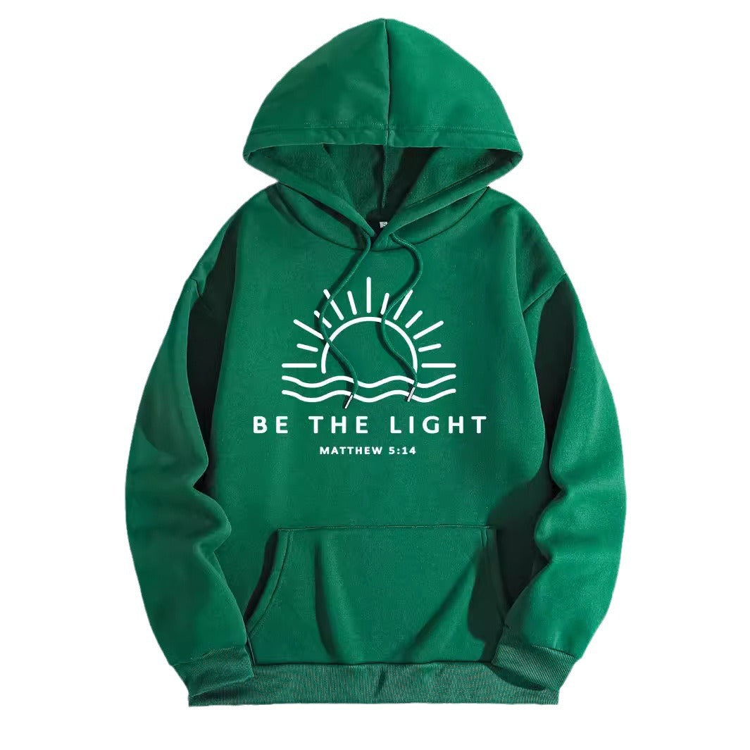 Hooded long sleeved hoodie loose top