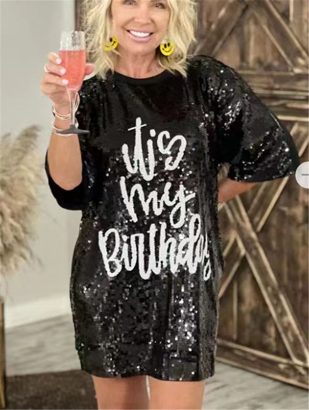 New Baseball Football Game Female Tops Sequin Women