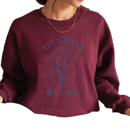 Women's loose letter top with letter pattern