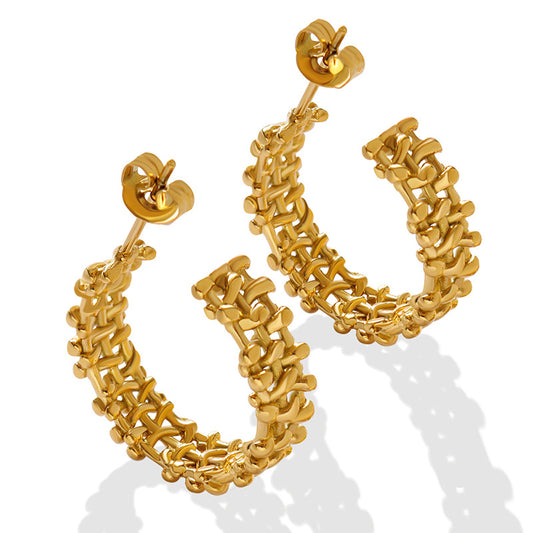 C Braided Earrings